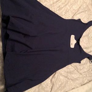 Navy blue dress.